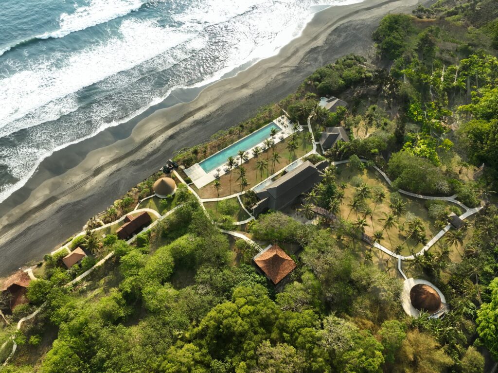 Sunset at Uluwatu Temple cliffs in Bali